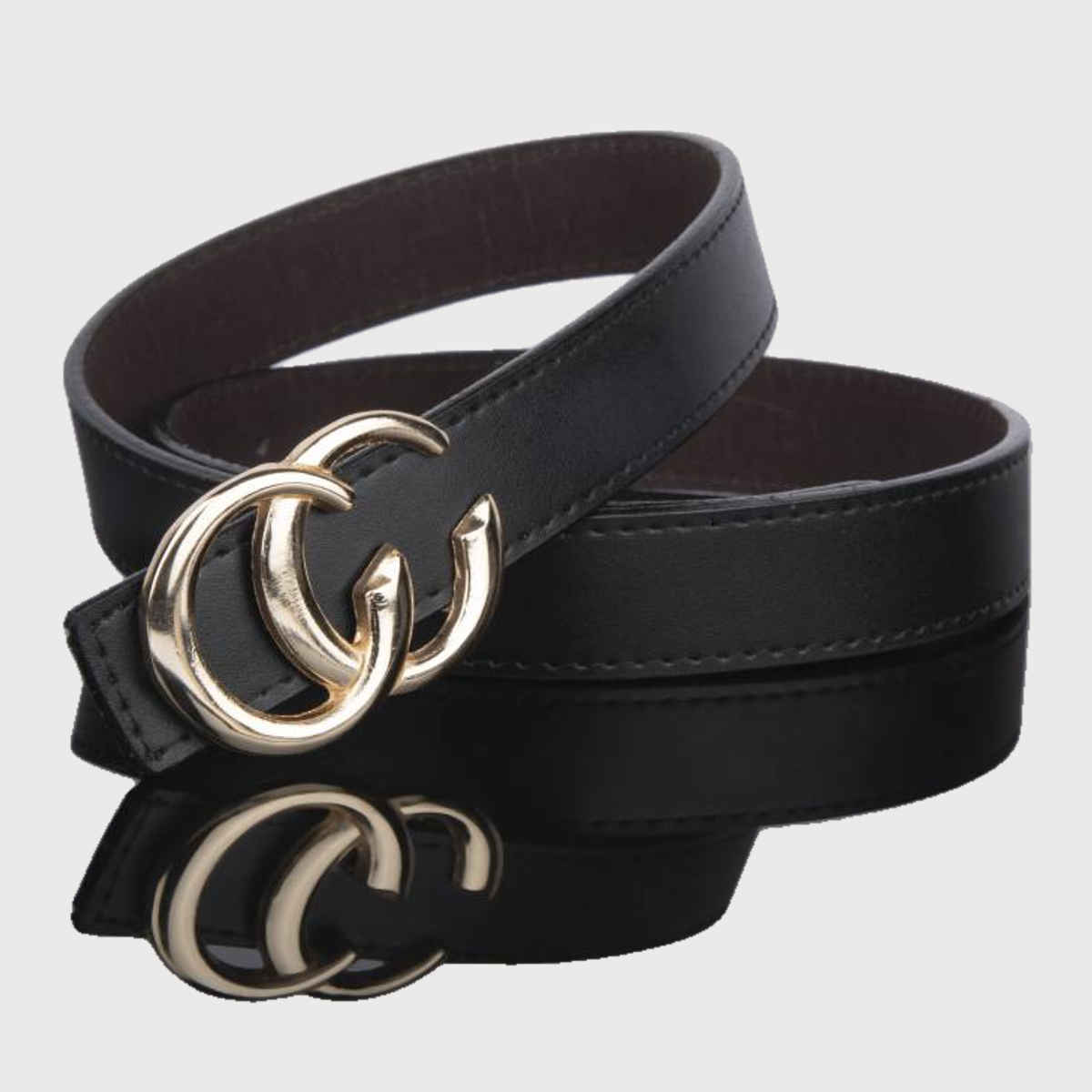 Kaezri Artificial Leather Black Belt for Women | Women cc - 32