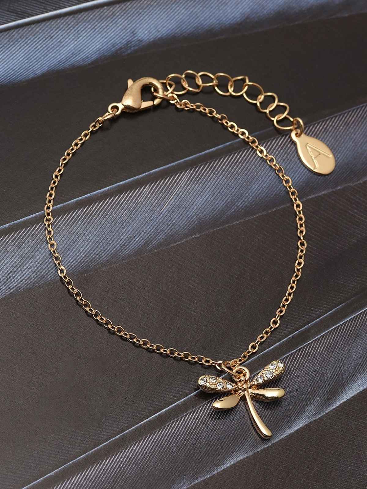 Accessorize London Women Gold Dragonfly Bracelet