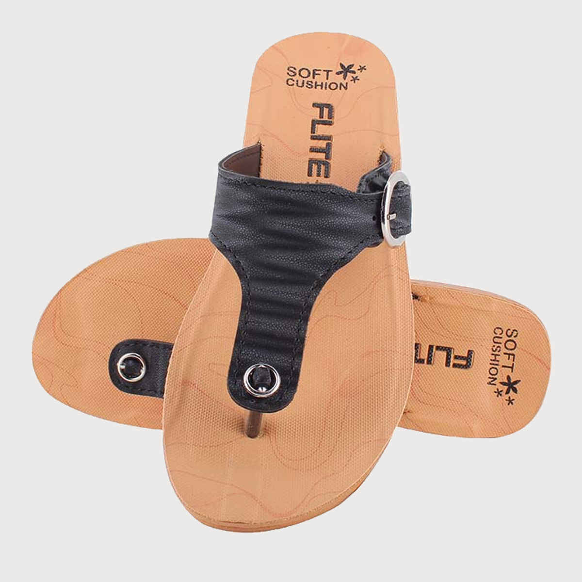 Flite Pu Slipper Pul 61 Black For Women Size-7