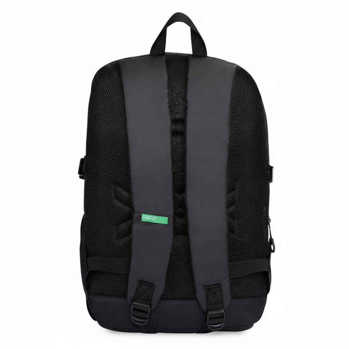 United Colors Of Benetton Unisex Solid Polyester 25 L Laptop Backpack | Black - Free Size