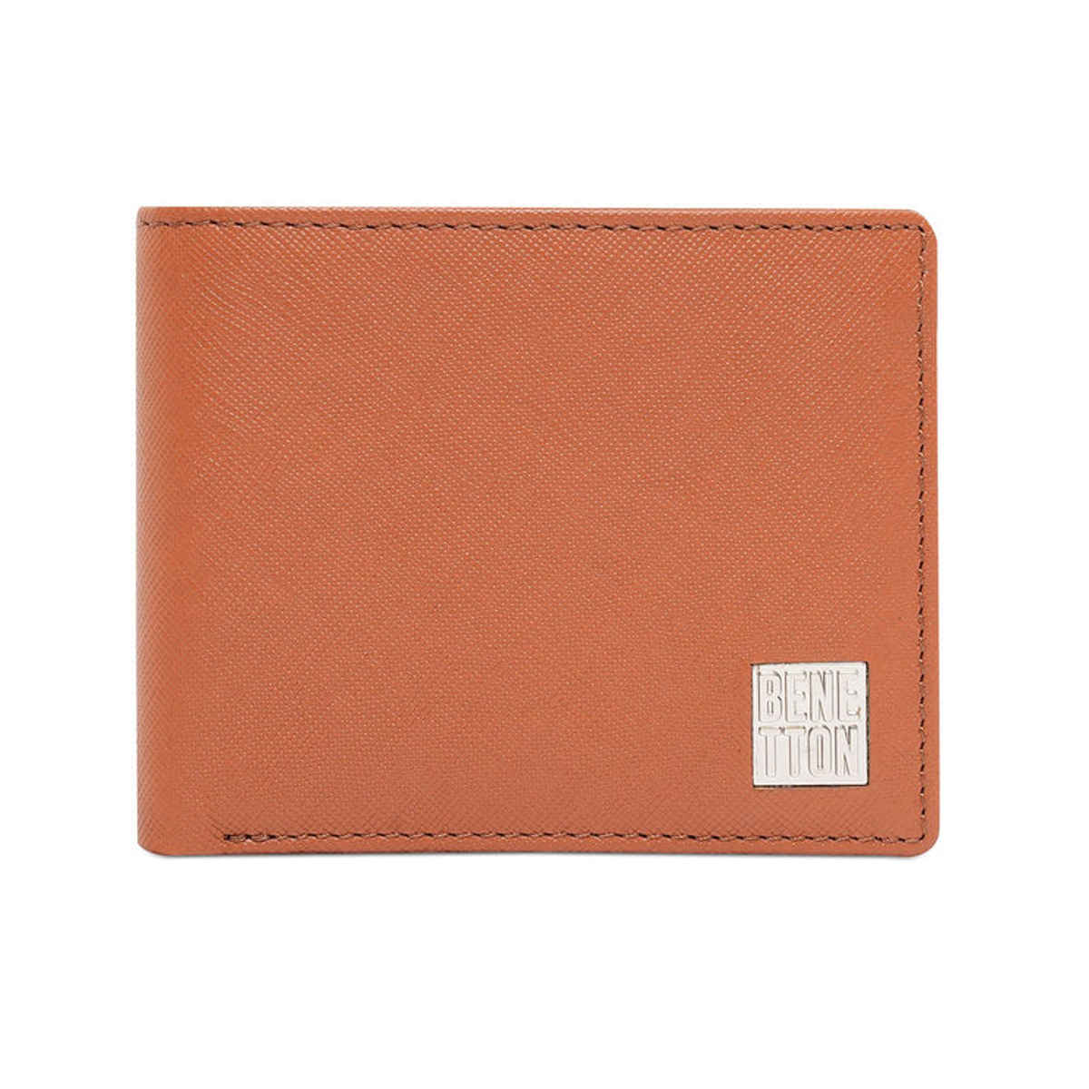 United Colors Of Benetton Men's Solid Leather Wallets | Tan