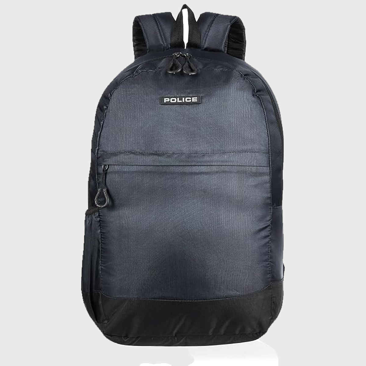 Police Unisex Solid Nylon 15 L Laptop Backpack | Black and Navy Blue - 15.6 Inches