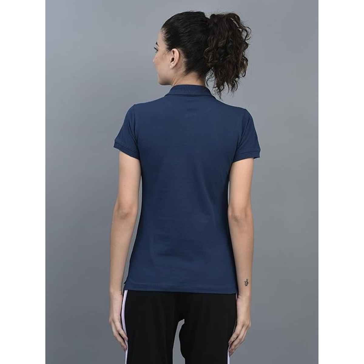 Dollar Women Polo T-shirt - Navy | Premium Cotton | M