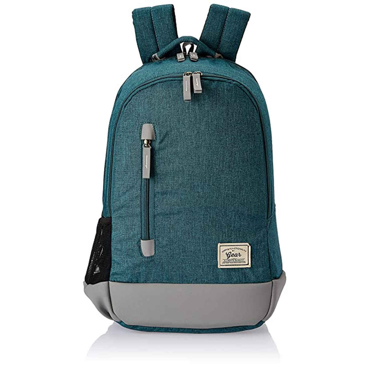 Gear Unisex Colorblocked Polyester 25 L Backpack | Green and Grey - 19 Inches