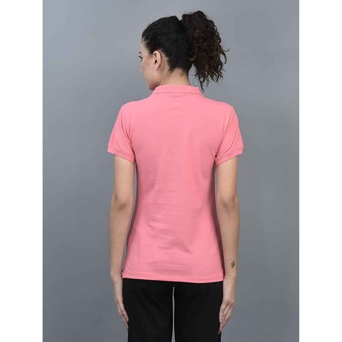 Dollar Women Polo T-shirt - Pink | Premium Cotton | L