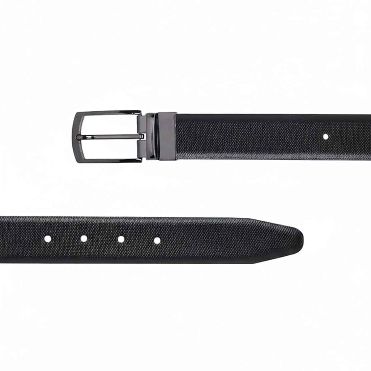 Teakwood Men's Solid Genuine Leather Reversible Belt | Black and Brown - 34 Inches
