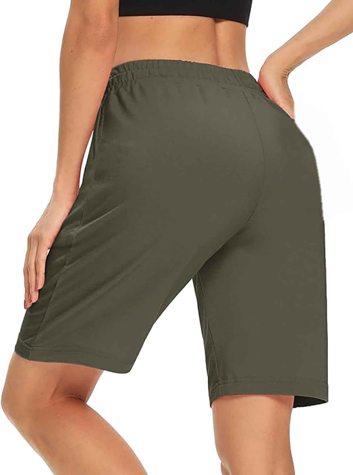 Hotfits Women's Solid Regular Casual Shorts | Green - S