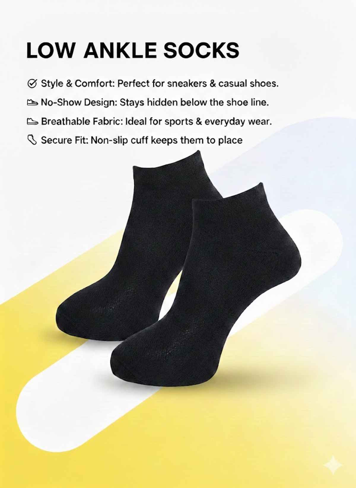 Dollar Men's Cotton Blend Low Cut Socks | Assorted - Free Size