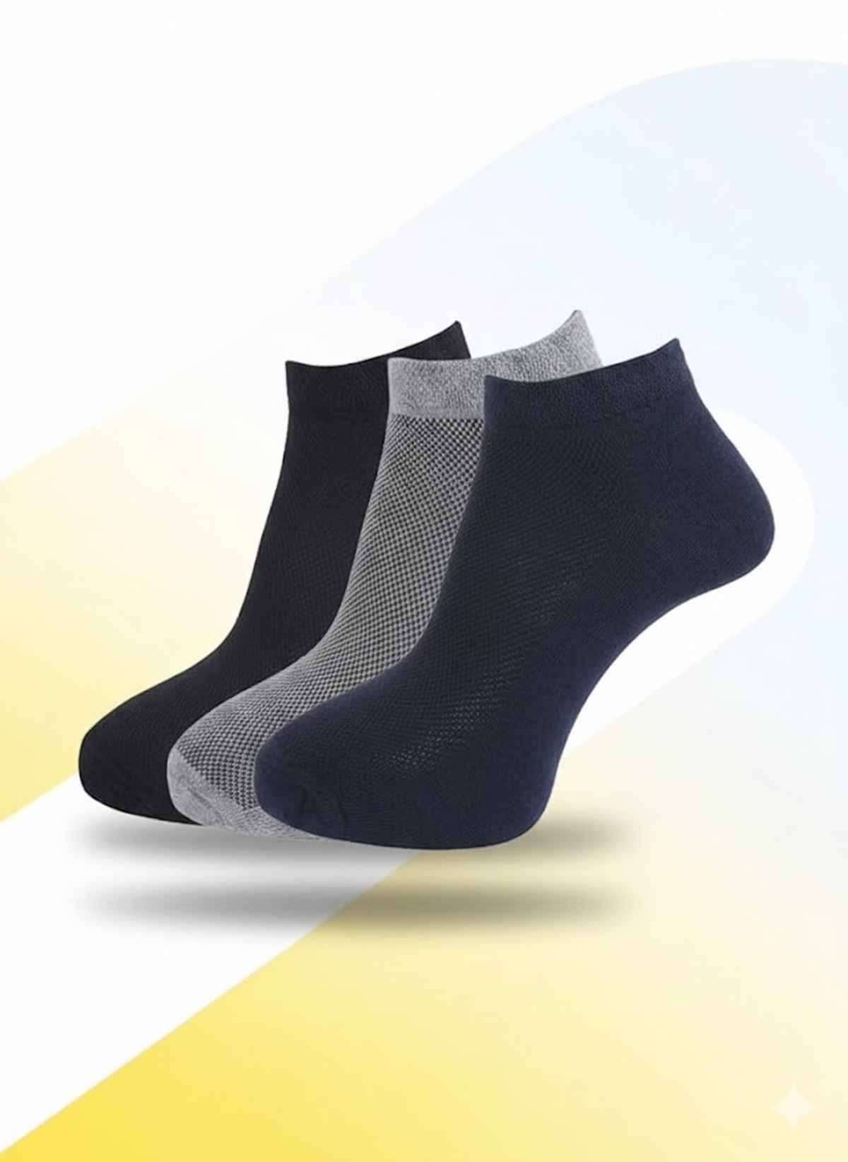 Dollar Men's Cotton Blend Low Cut Socks | Assorted - Free Size