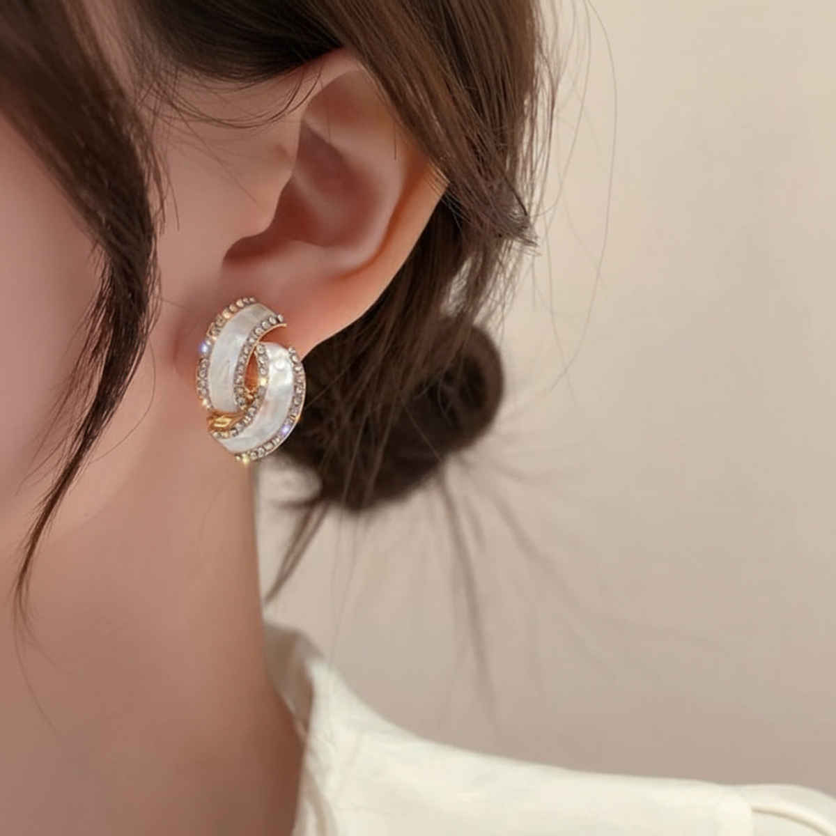 Estailo Fashion At The 11th Hour Stud Earrings for Women | Stylish Lightweight Statement Jewellery | E0001350