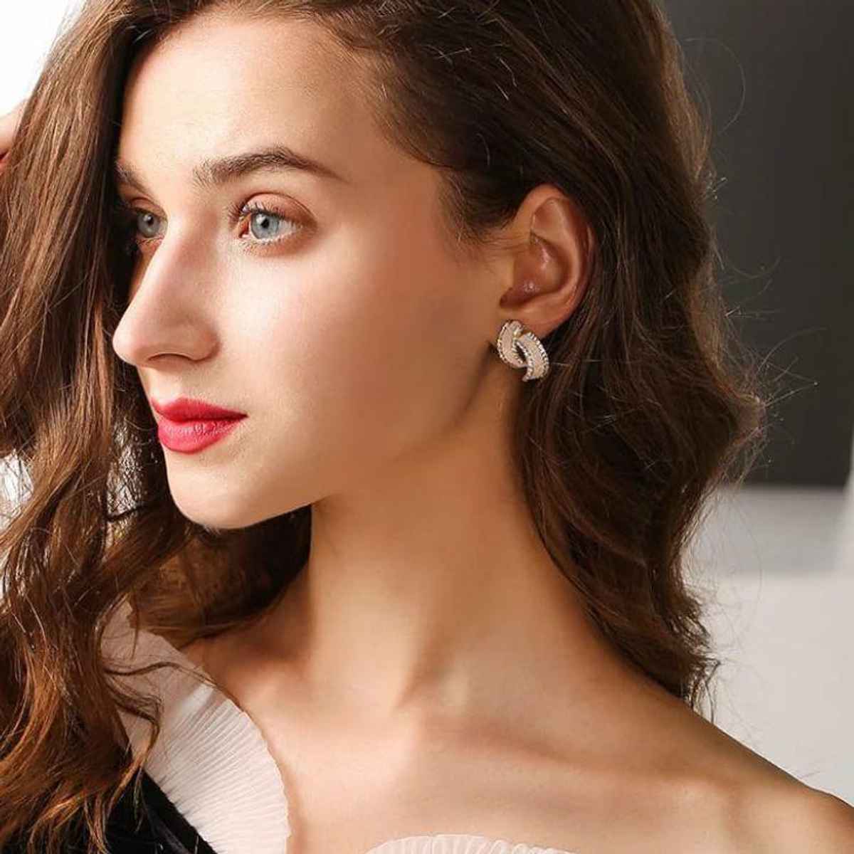 Estailo Fashion At The 11th Hour Stud Earrings for Women | Stylish Lightweight Statement Jewellery | E0001350