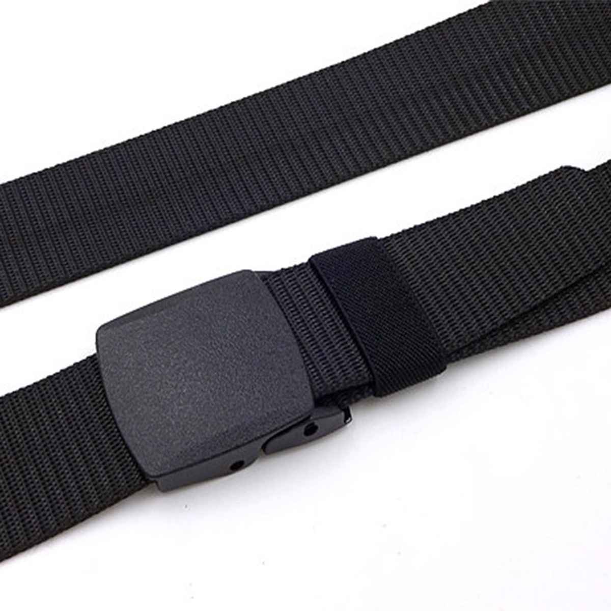 Zoro Men's Solid Nylon Belt | Black - Free Size