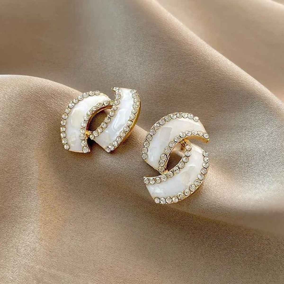 Estailo Fashion At The 11th Hour Stud Earrings for Women | Stylish Lightweight Statement Jewellery | E0001350