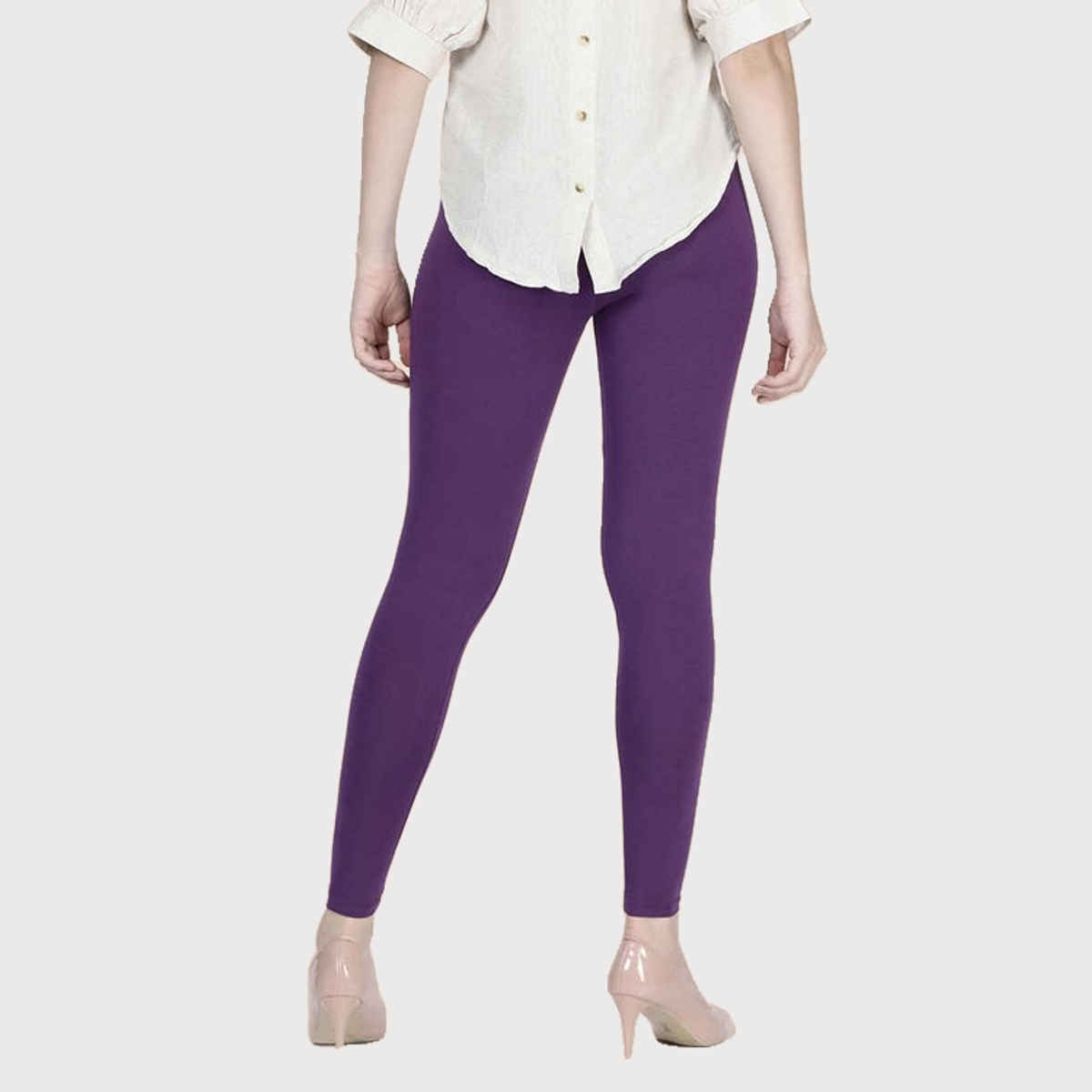Twin Birds Women's Viscose Ankle Legging | 1502V | Plum Jam - M