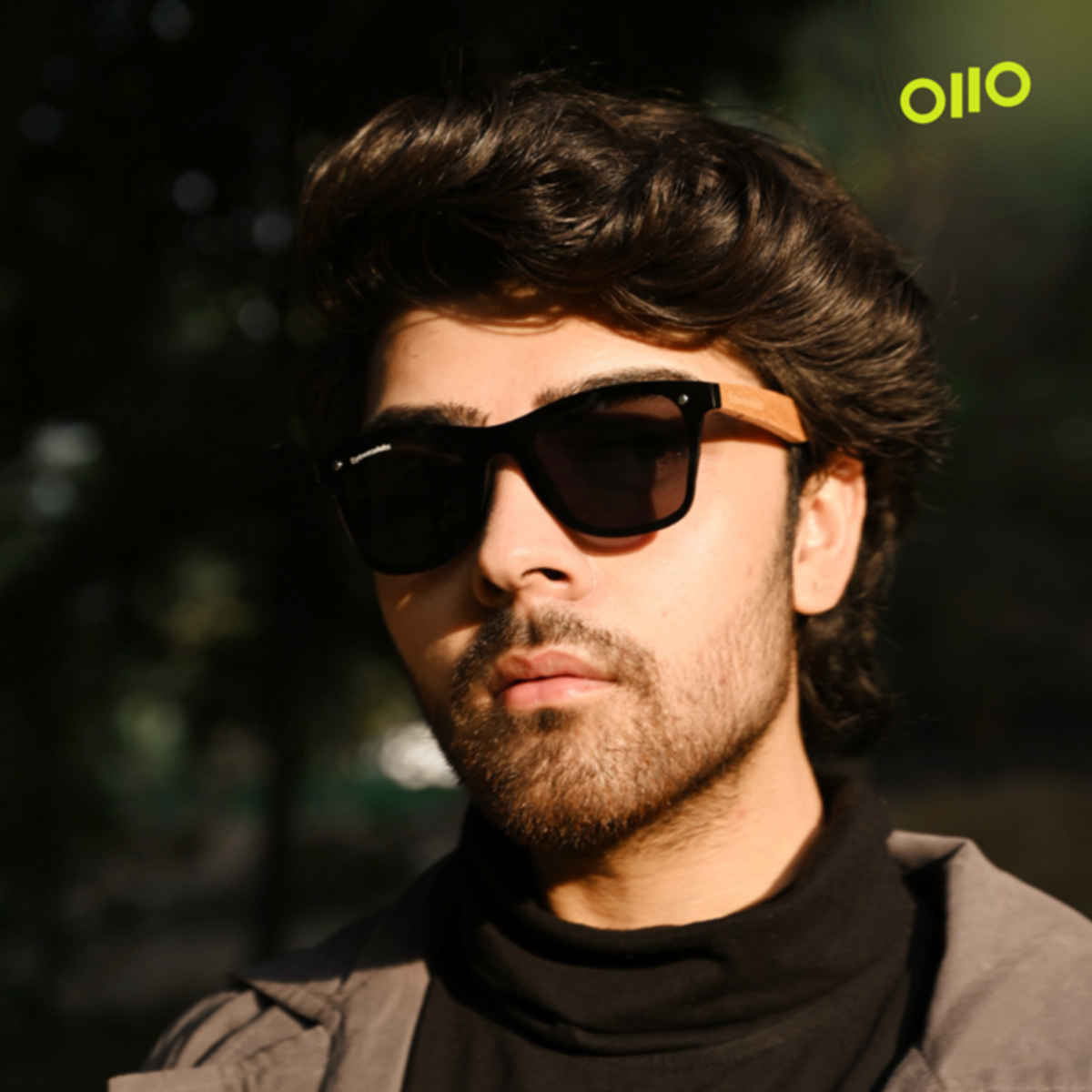 Eyewearlabs Men Sunglassses OKNO Wood Black Square