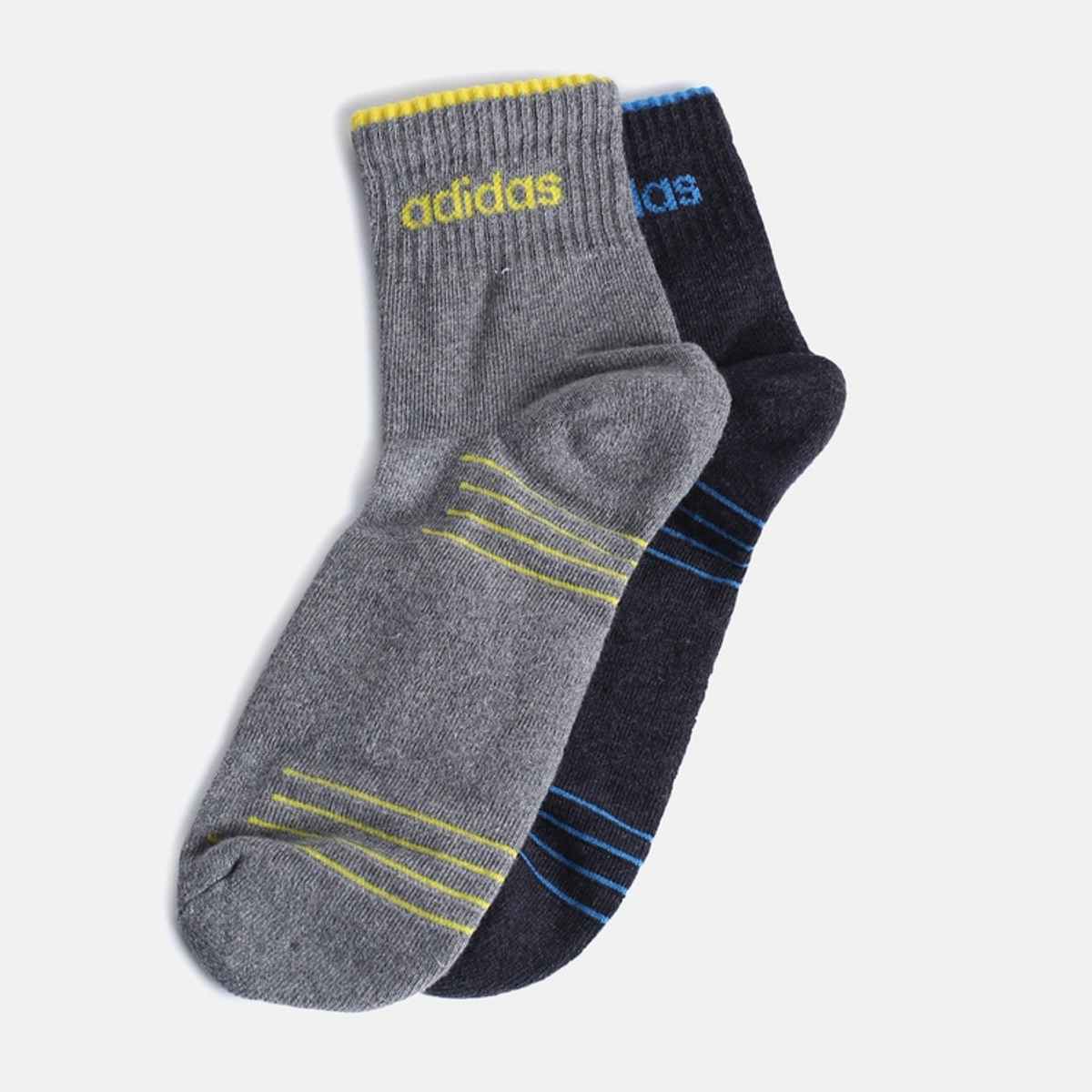 Adidas Men's Select Terry Ankle Socks | One Size | Grey Melange
