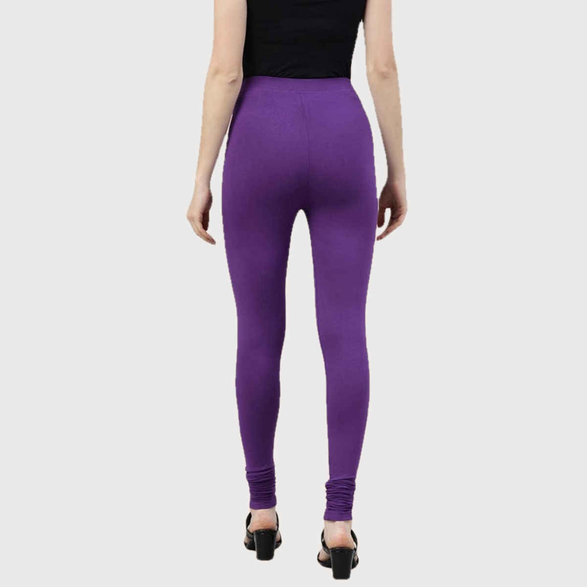 Twin Birds Women's Viscose Churidar Legging | 1503V | Beauty Berry - L