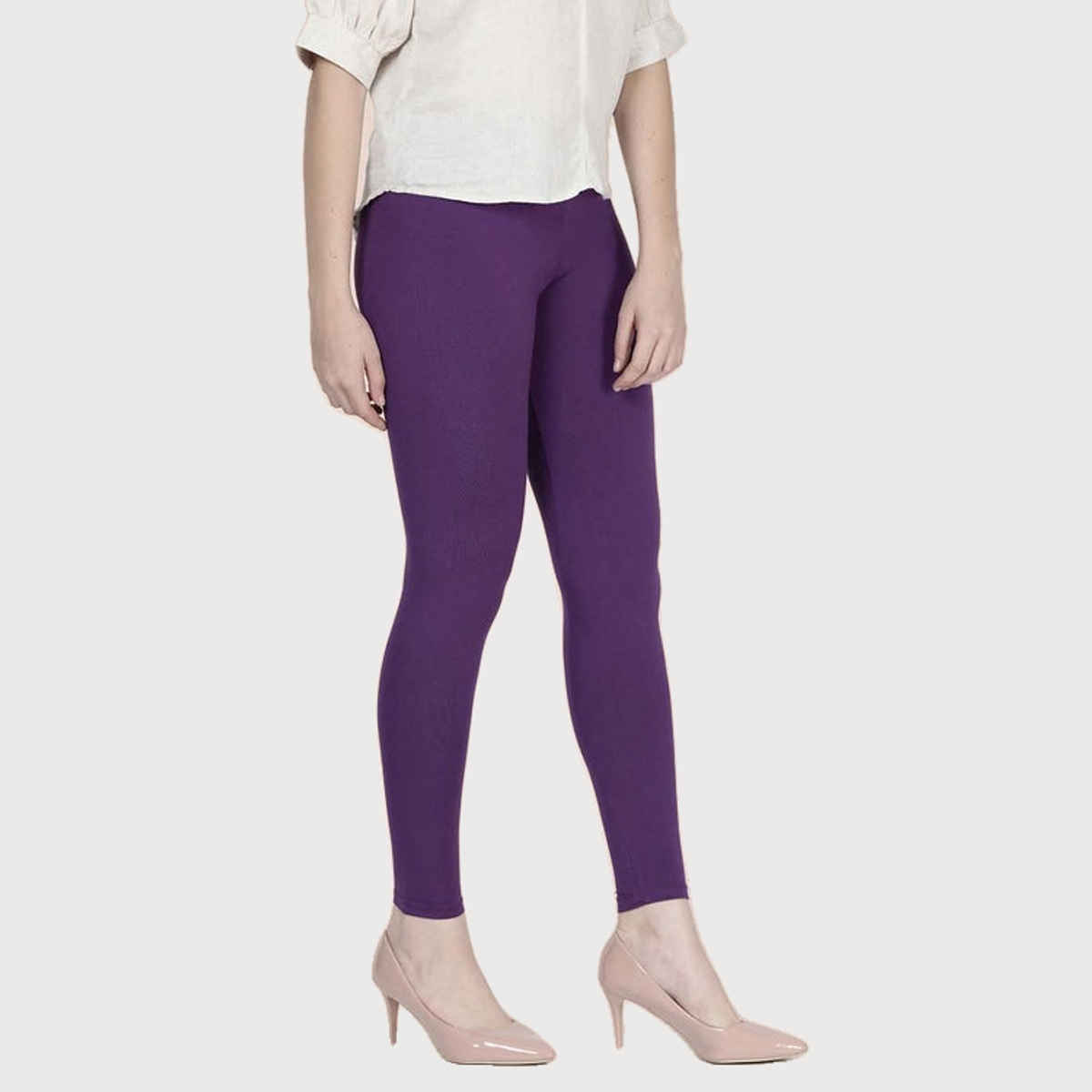 Twin Birds Women's Viscose Ankle Legging | 1502V | Plum Jam - M