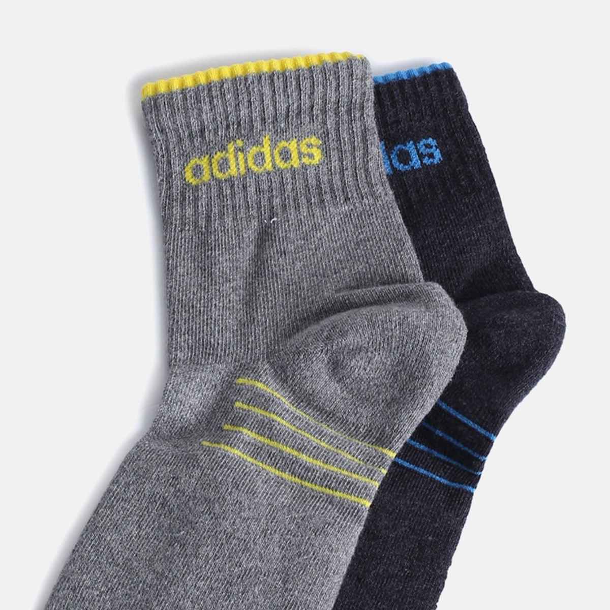 Adidas Men's Select Terry Ankle Socks | One Size | Grey Melange