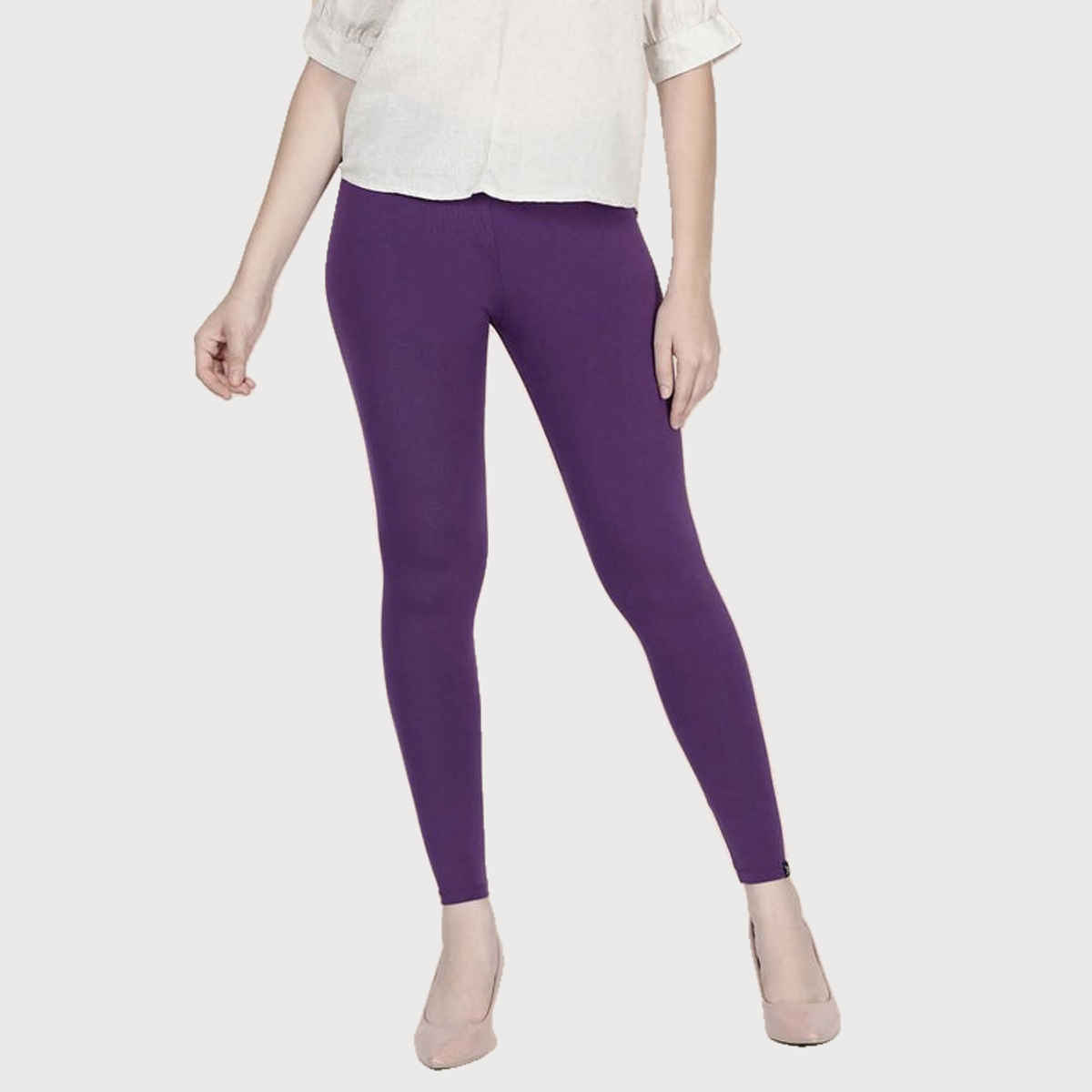 Twin Birds Women's Viscose Ankle Legging | 1502V | Plum Jam - M
