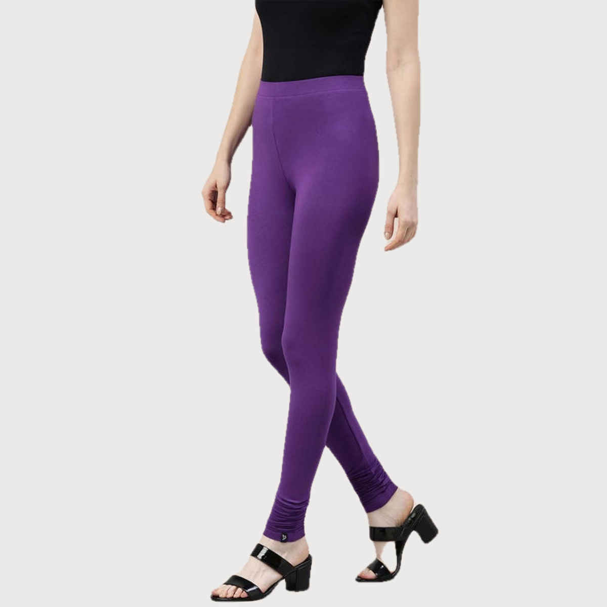 Twin Birds Women's Viscose Churidar Legging | 1503V | Beauty Berry - L