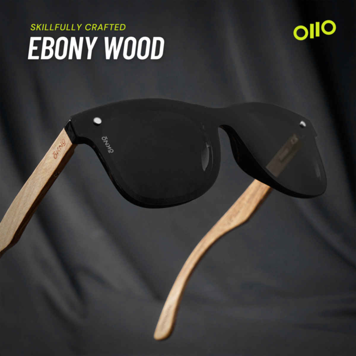 Eyewearlabs Men Sunglassses OKNO Wood Black Square