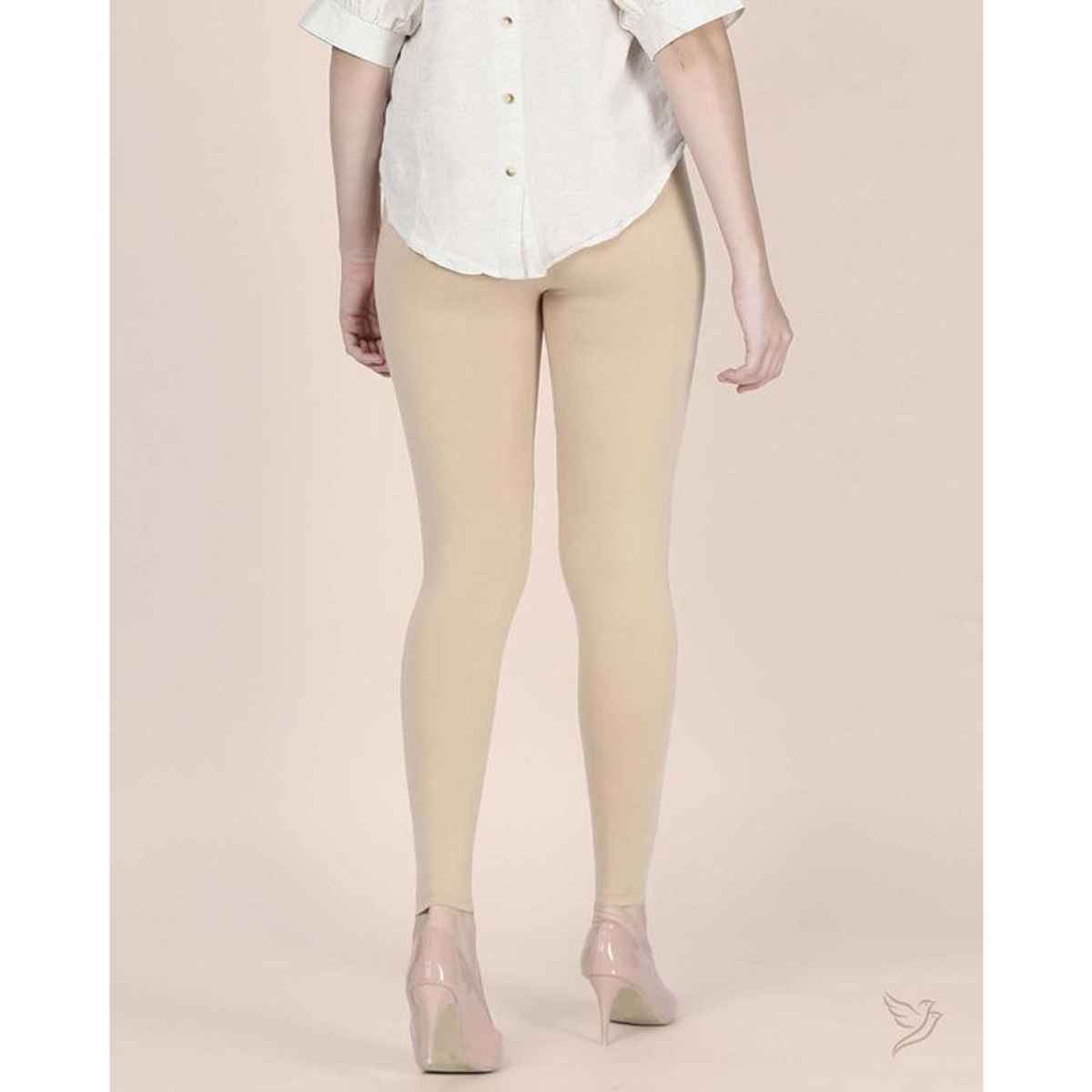 Twin Birds Women's Viscose Ankle Legging | 1502V | Sugar Cookie - S