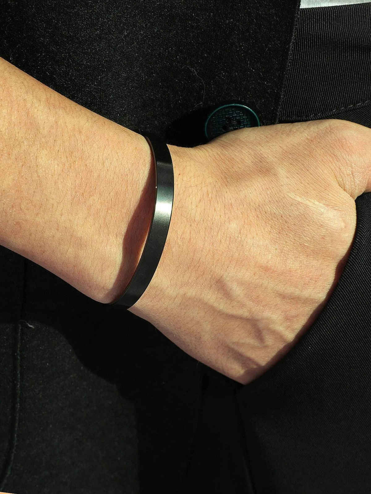 Men's Cuff 8Mm Bracelet Black