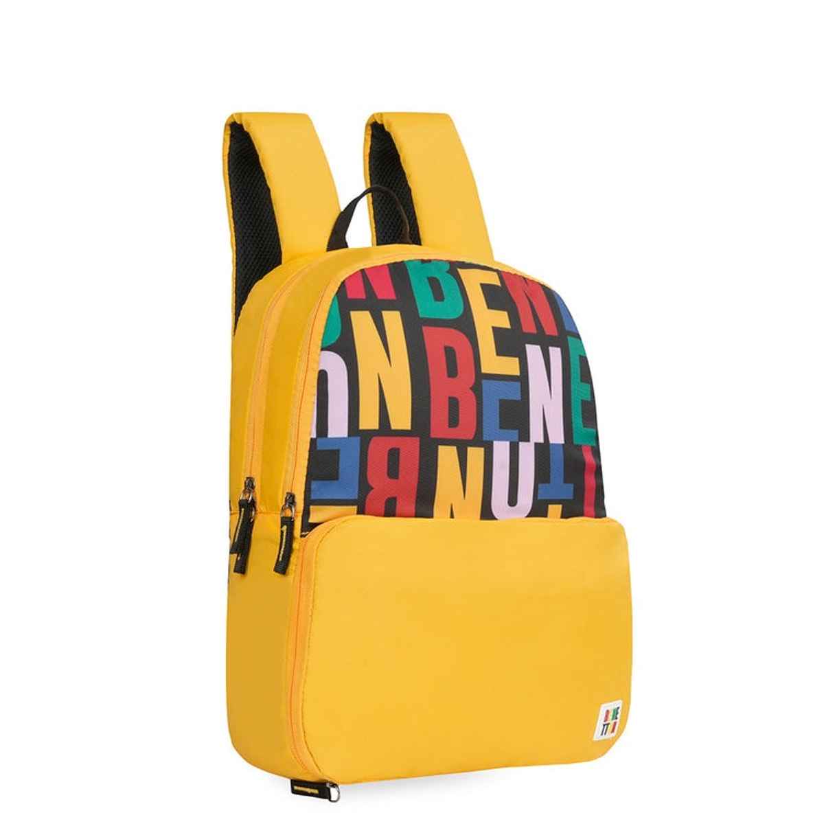 United Colors Of Benetton Unisex Polyester 12 L Backpack | Yellow - M
