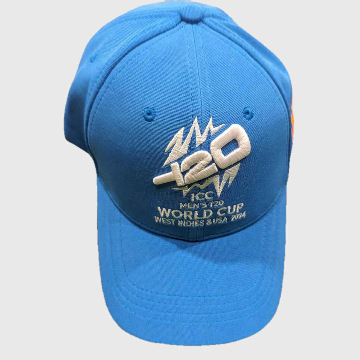 FanCode Unisex Embroidered Polyester Cricket Cap | Navy Blue and Orange - One Size