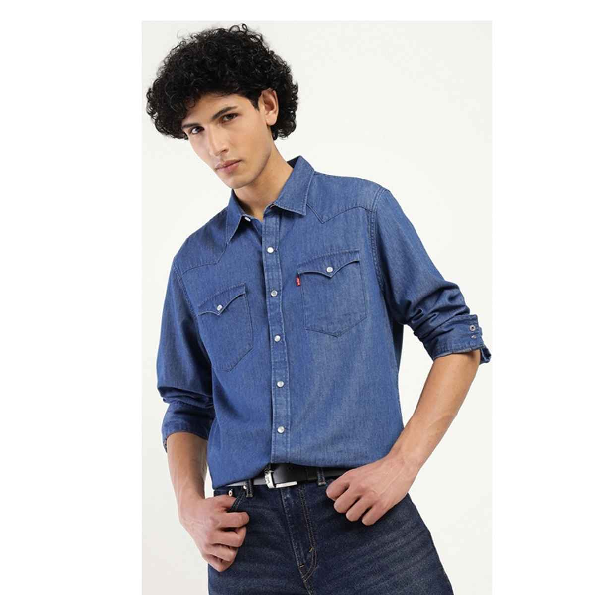 Levi's Men's 100% BCI Cotton Denim Shirt | Light Denim Blue - S