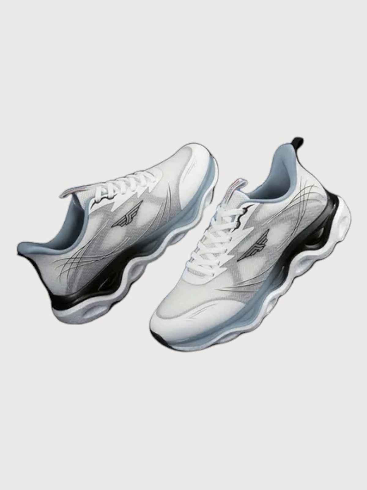 Red Tape Men's Athleisure Sneakers | Cultured Round-Toe Shape & Cushioning | White and Blue - UK 9