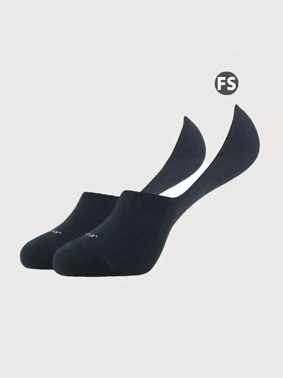 Jockey Men's Solid Cotton, Nylon, and Elastane No Show Socks | Black - Free Size