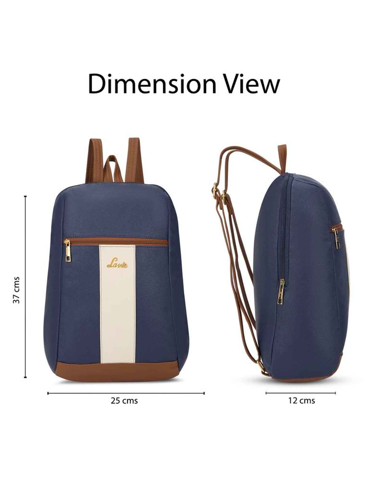 Lavie Women's Colourblock Cobie Fashion Backpack for | Shoulder Bag | Navy