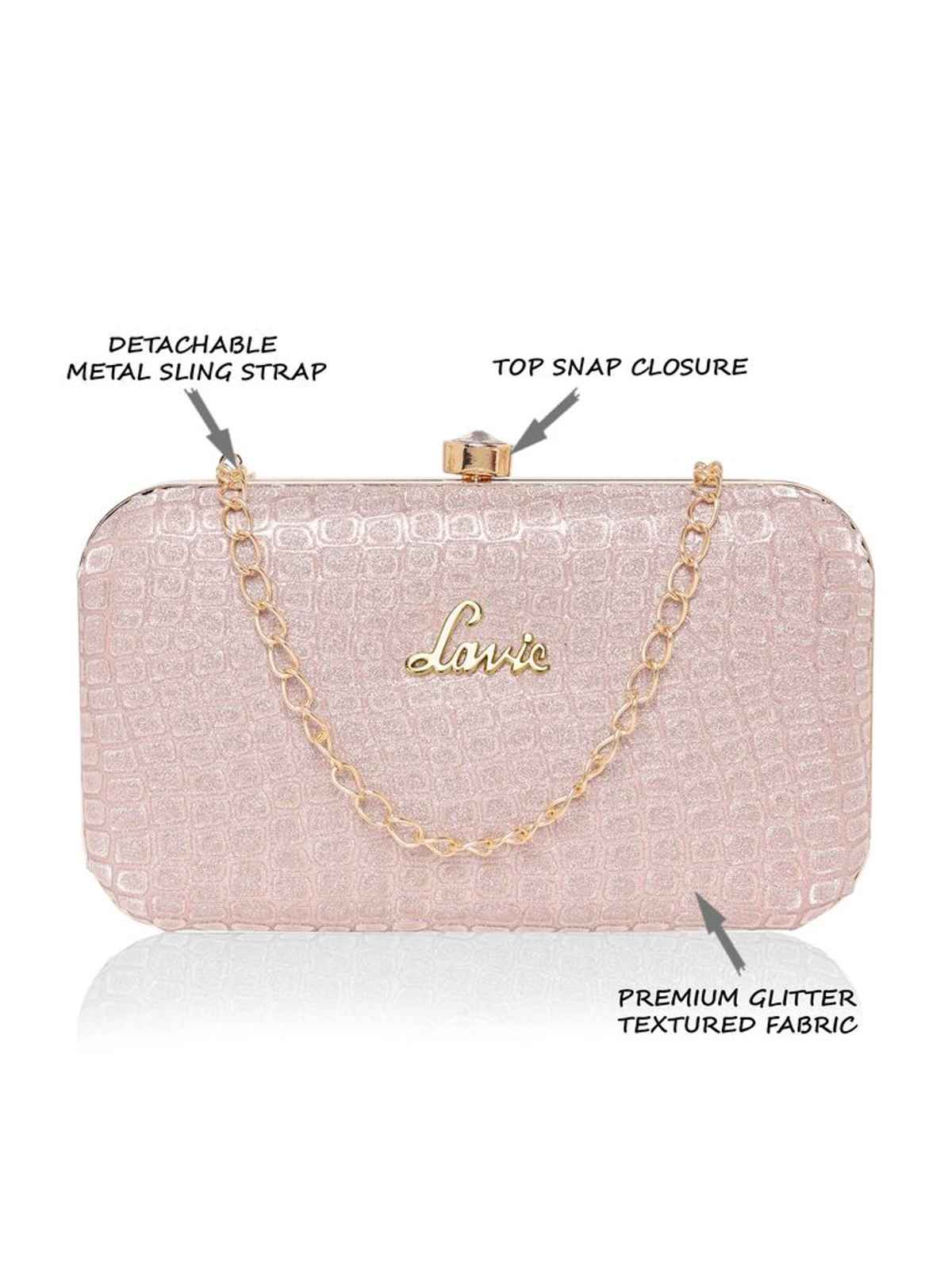 Lavie Women's Tinsel Frame clutch | Pink