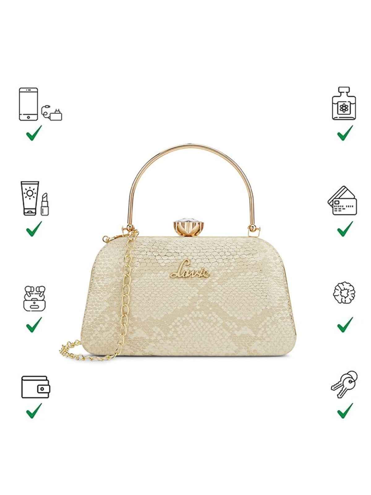 Lavie Women's Twink Framed Clutch (Gold Metallic)