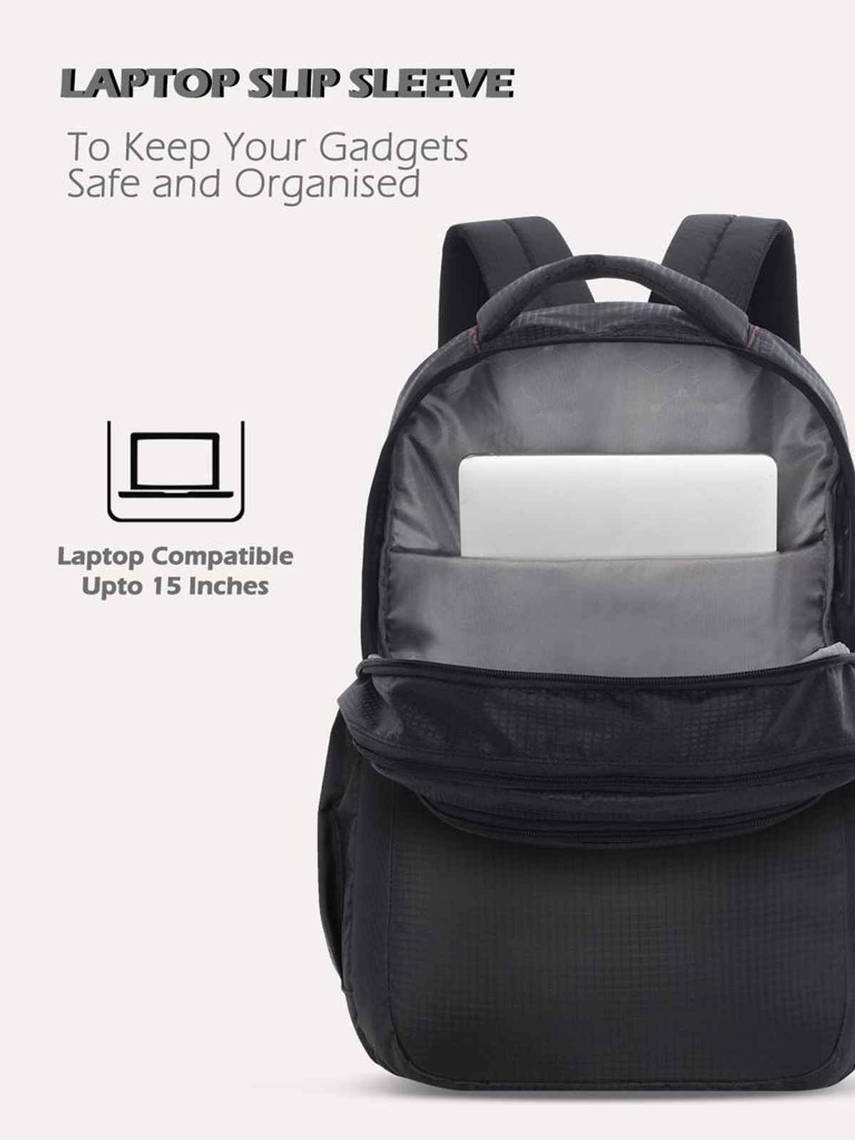 Lavie Sport Nexus Laptop Backpack | Black - 35L