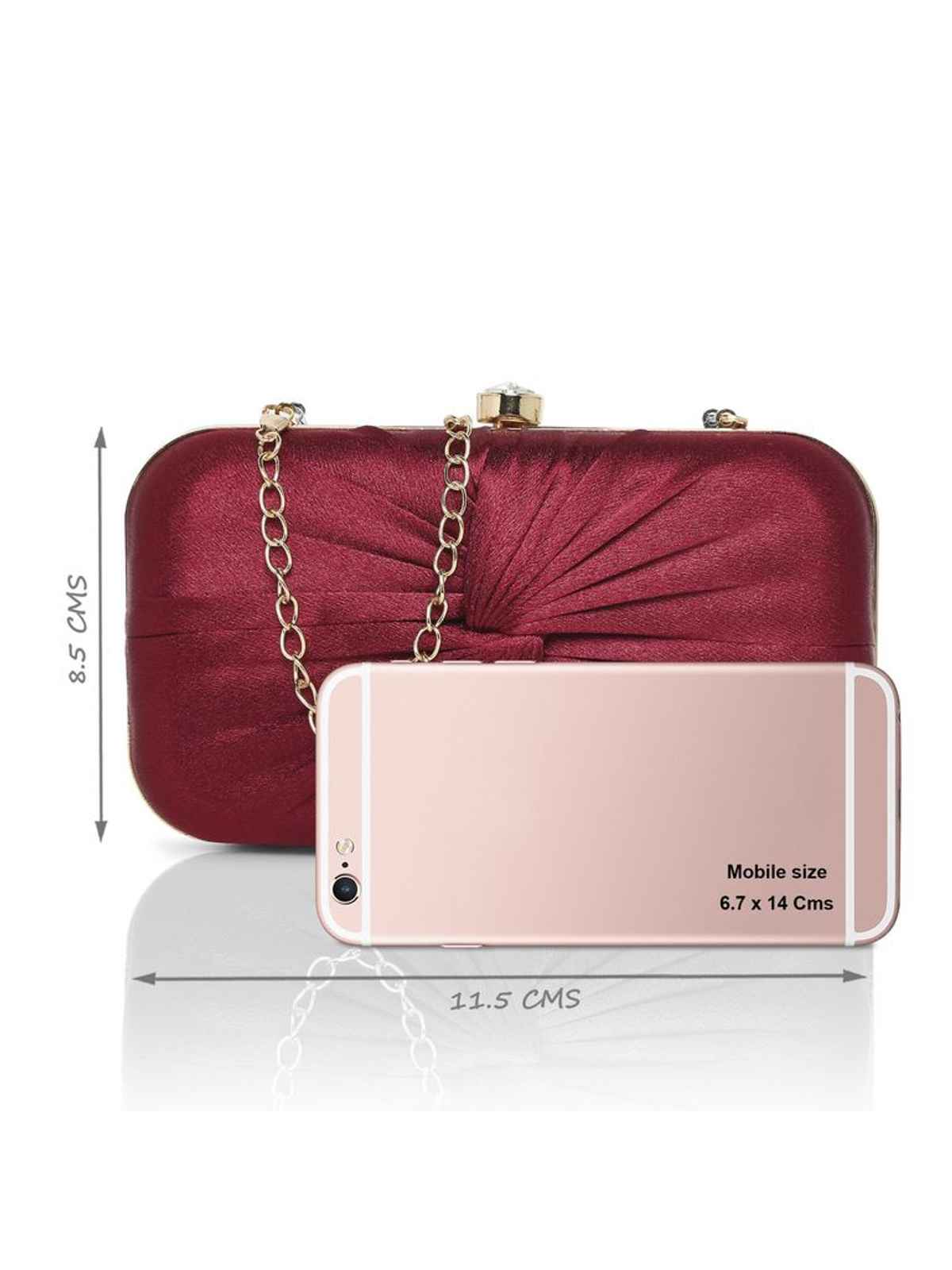 Lavie Women's Cheer Framed Clutch | Ladies Purse | Maroon