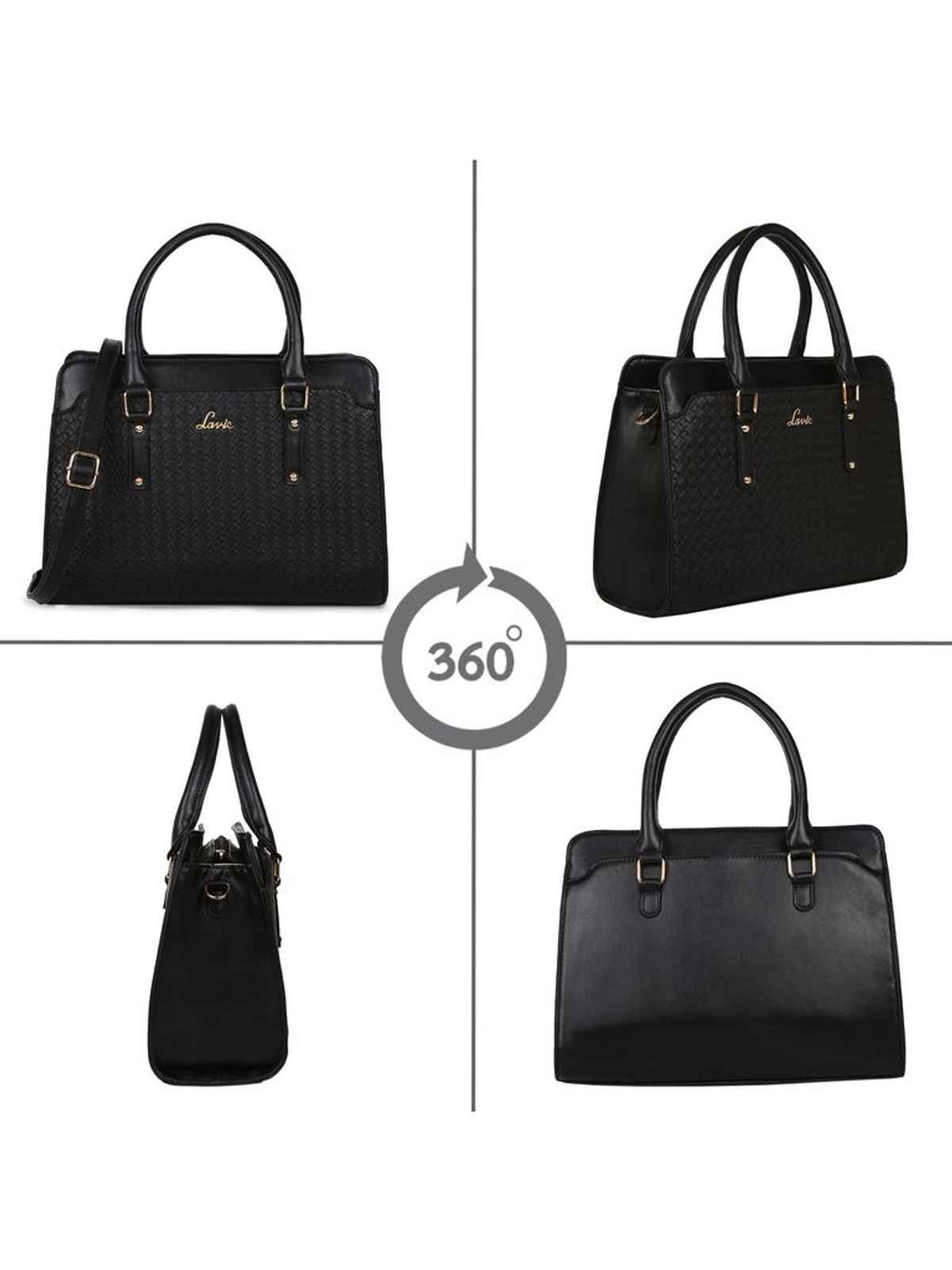 Lavie Women's 3 Compartment Hand Bag | Black