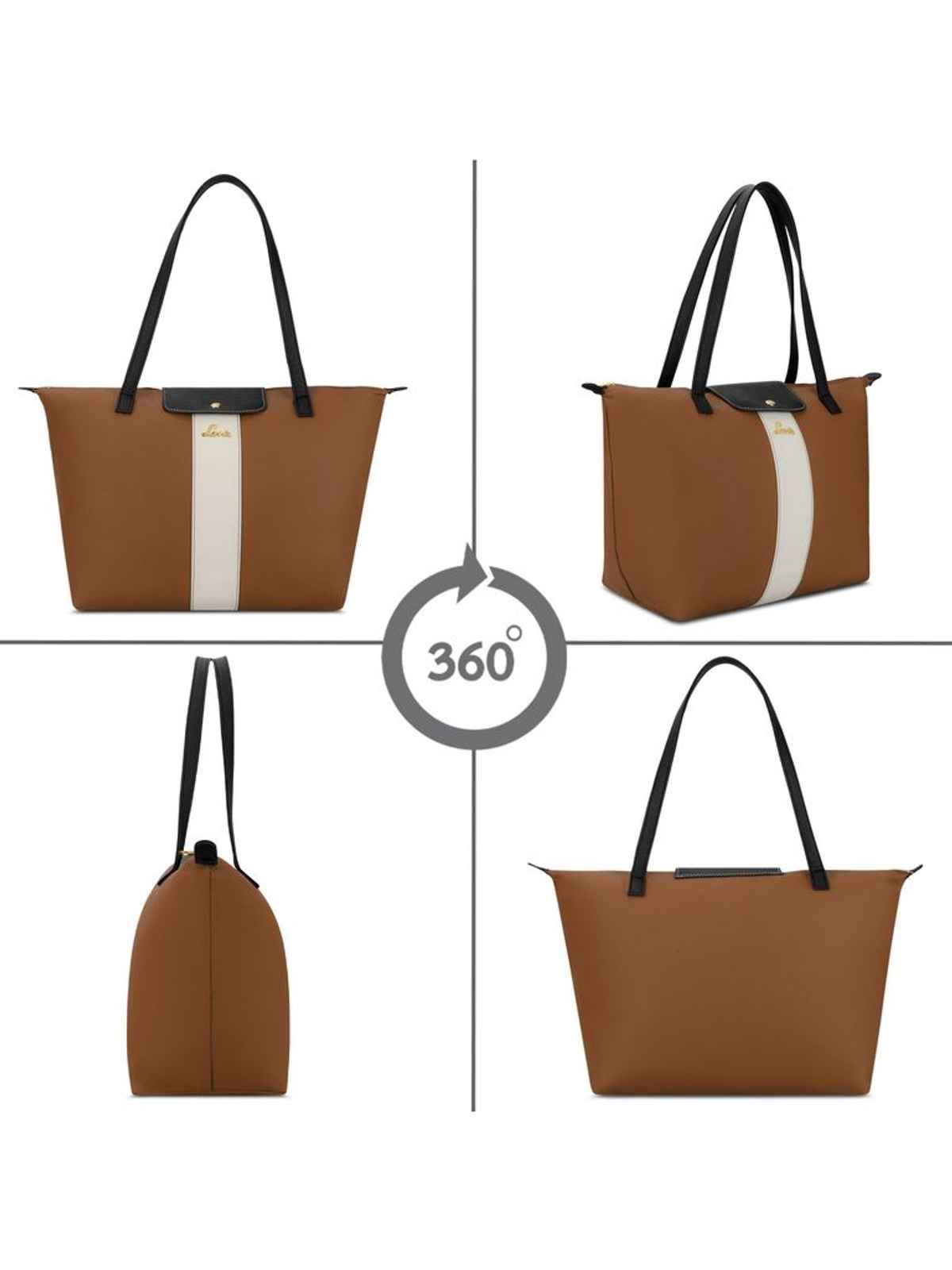 Lavie Women's Colourblock Vincy Tote Handbag | Tan