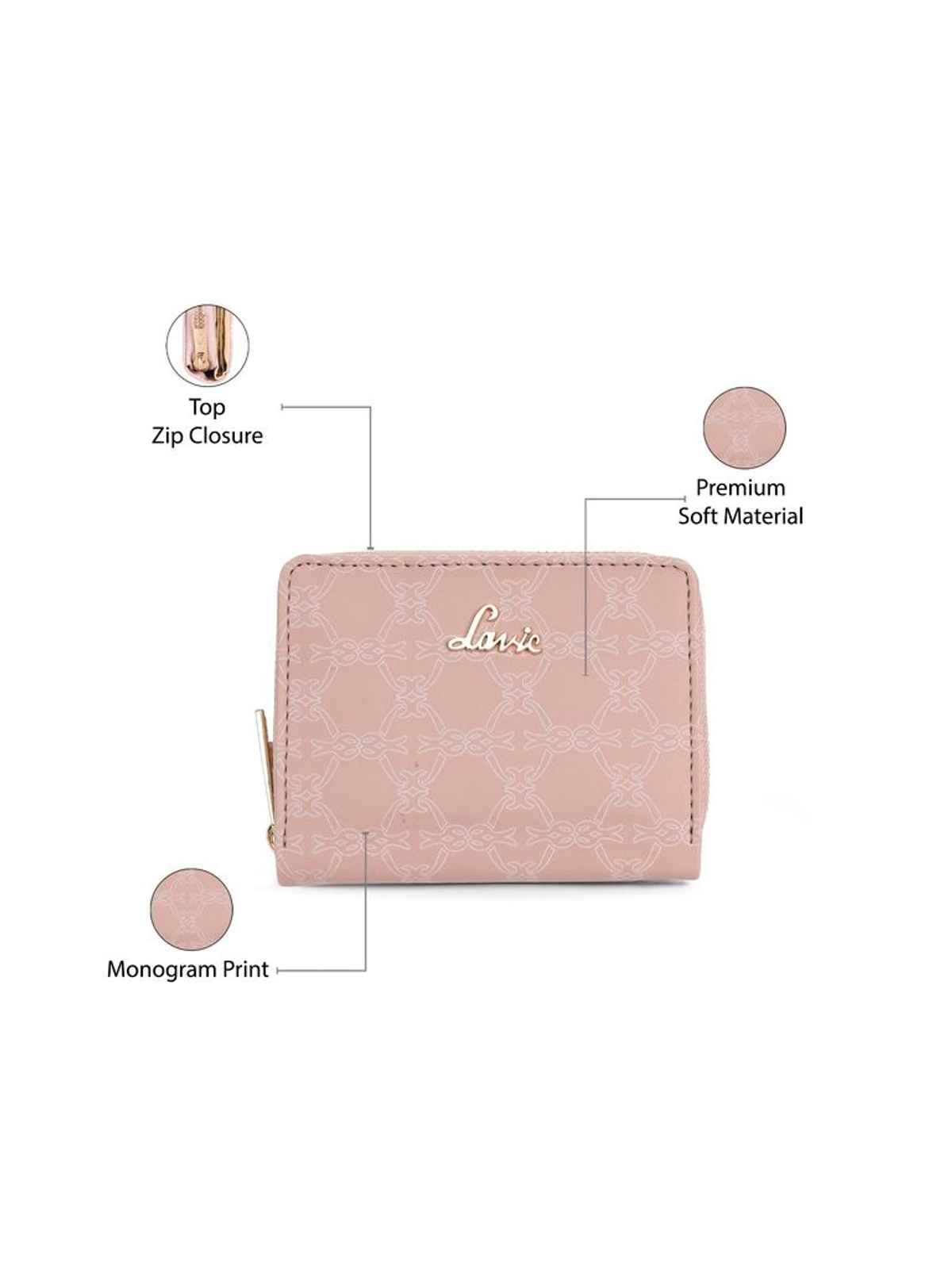 Lavie Women's Mono Flap Small Wallet | Small | Pink