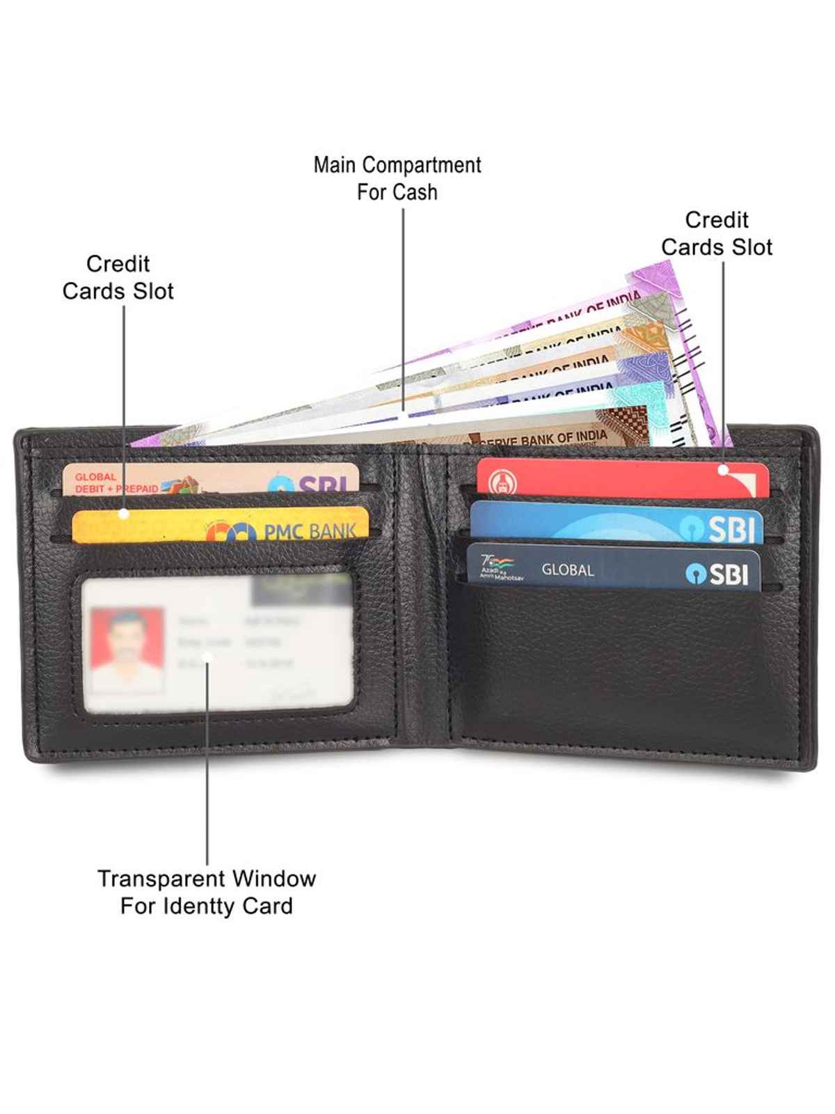 Lavie Sport Men's Alfred Z Black Wallet | 4 Card Slot