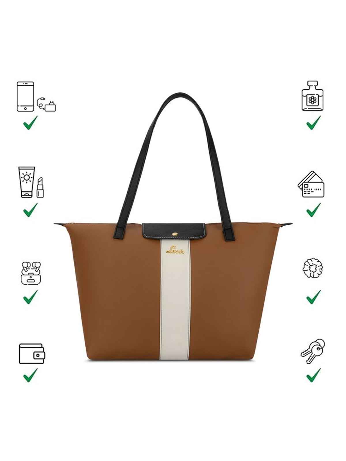 Lavie Women's Colourblock Vincy Tote Handbag | Tan