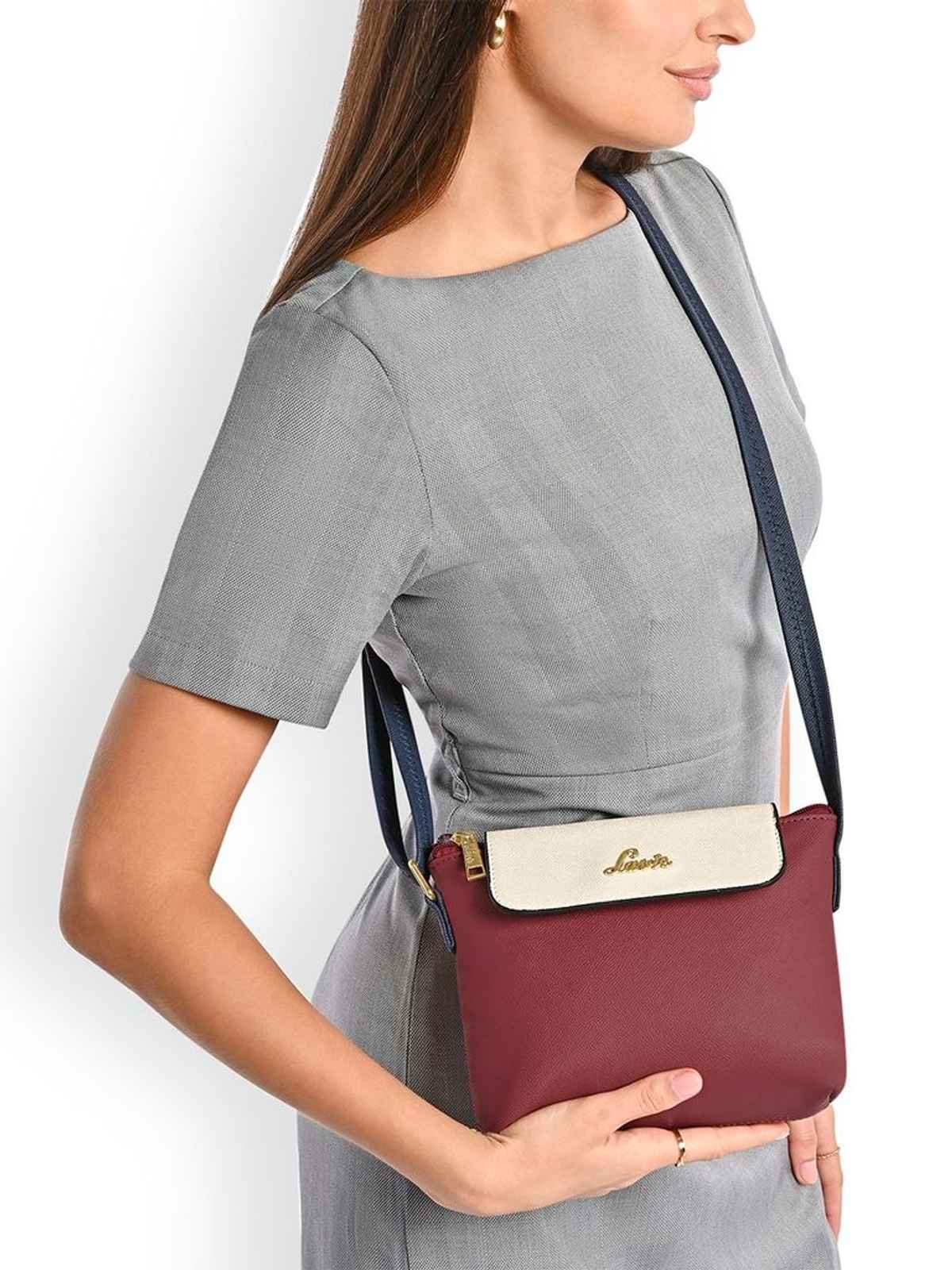 Lavie Women's Colourblock Rove Flap Crossbody Sling Bag | Ladies Purse Handbag | Red