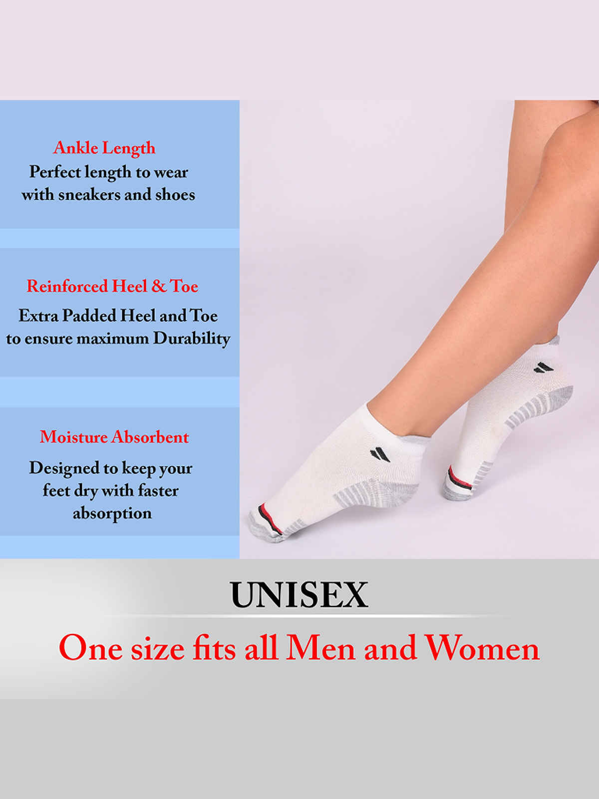 Sjeware Unisex Solid Combed Cotton Ankle Socks | Assorted - One Size