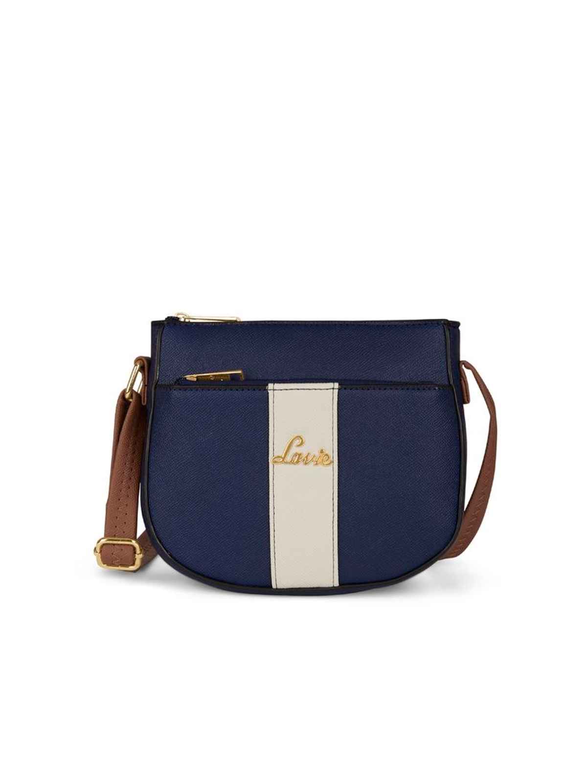 Lavie Women's Colourblock Spade Crossbody Sling Bag | Ladies Purse Handbag | Navy Blue
