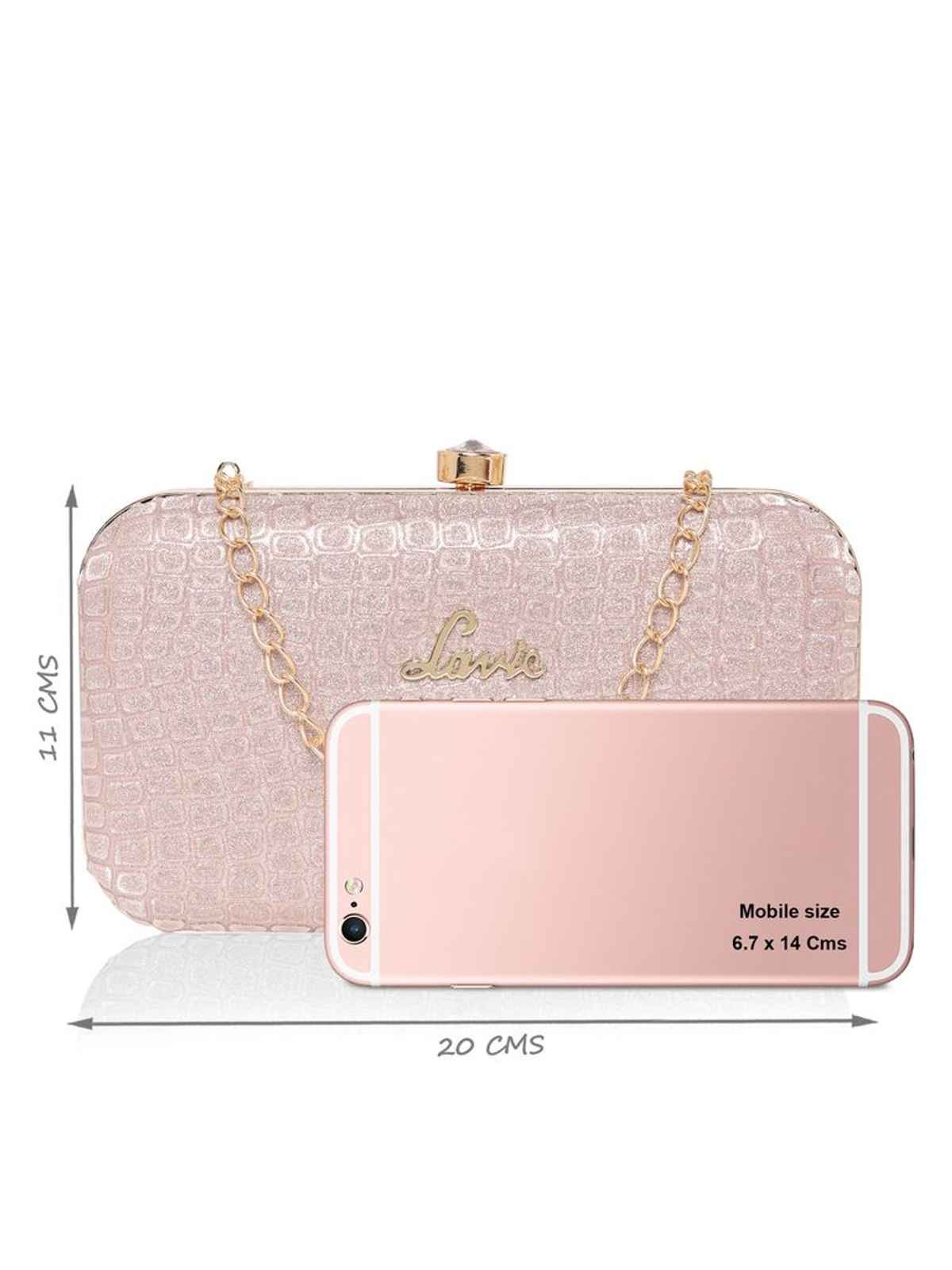 Lavie Women's Tinsel Frame clutch | Pink