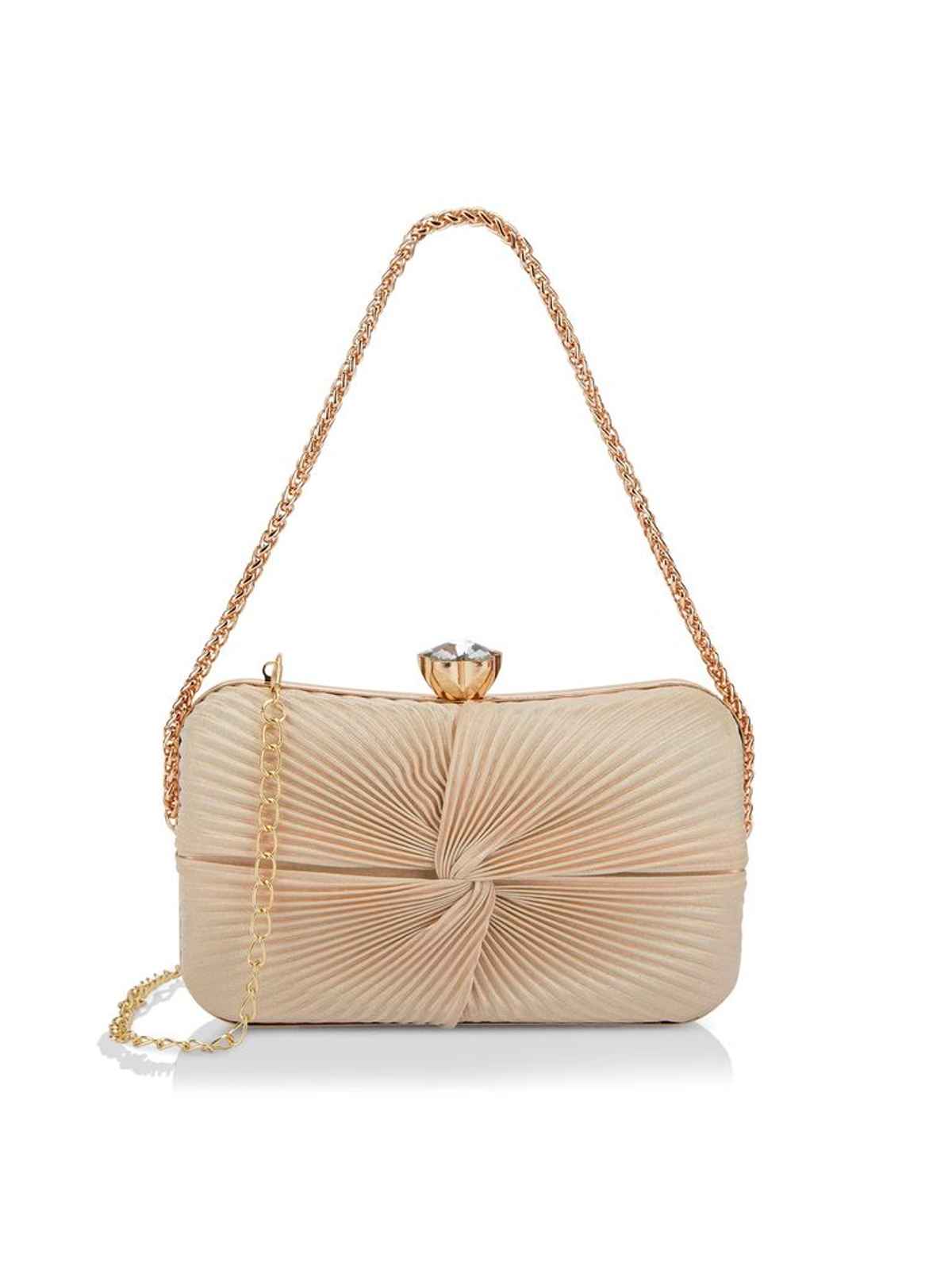 Lavie Women's Ruby Knot Framed Clutch | Ladies Purse | Small | Rose Gold