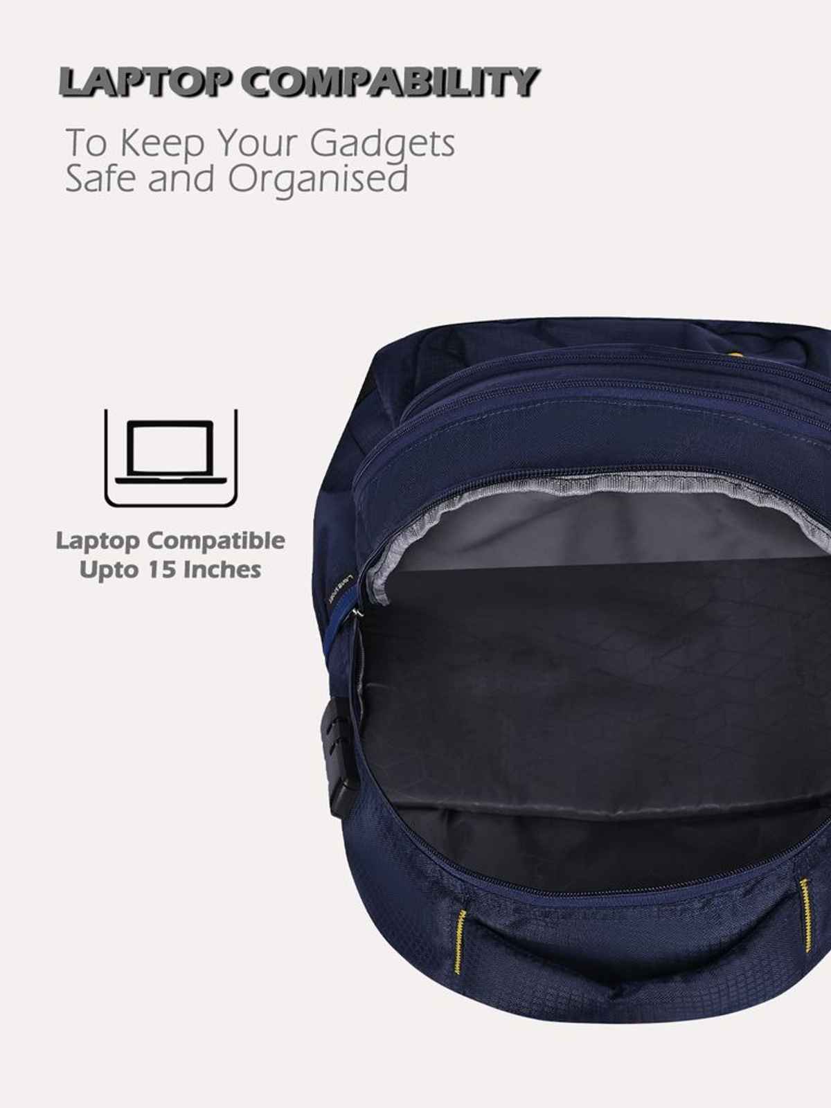 Lavie Sport Unisex Maverick 35 L Laptop Backpack| Fits Upto 15 Inch Laptop | Blue