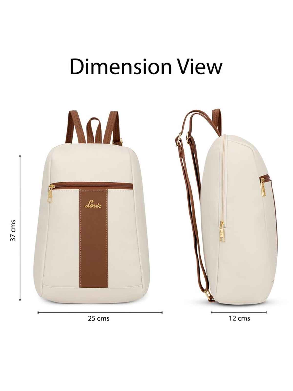 Lavie Women's Colourblock Cobie Fashion Backpack for | Shoulder Bag | Off White